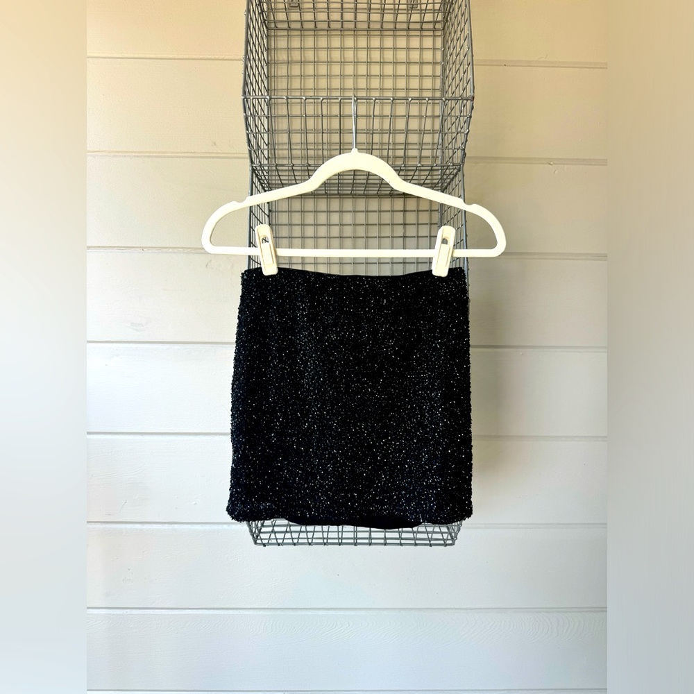 Alice + Olivia Black Sequin Mini